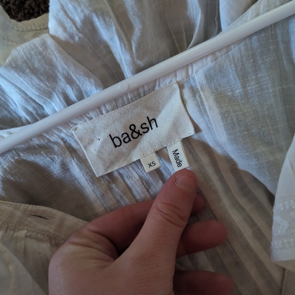 ba&ash White Ruffle Blouse SZ XS - Picture 4 of 7